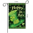 thumbnail image 2 of St Patricks Day Garden Flag 12"x18" Vertical Double Sided, Shamrock Happy St Patricks Day Flag, Evergreen Clover St Patricks Day Yard Flag for Patio Lawn Outdoor House Decor, 2 of 9