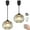 Black, variant on Kiven Battery Operated Pendant Light with Remote,Set of 2 Rechargeable Hanging Pendant Light Adjustable Height with Crystal Lampshade for Bedroom Kitchen Home Decor Black TB2983