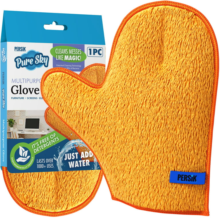Pure-sky Magic Microfiber Dusting Mitt Ultra Microfiber Cleaning Cloth Glove Just Add Water No Detergents Needed Use for Cleaning Furniture