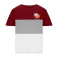 thumbnail image 4 of Chemises pour Hommes, T-Shirt à Manches Courtes Col Rond Patchwork Imprimé Entraînement Physique Sports, 4 of 4
