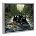 thumbnail image 3 of Stupell Industries Farmhouse Woodland Canoeing Bears Gray Floating Frame Canvas Art, 21 x 17, by Jim Baldwin, 3 of 8