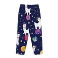 thumbnail image 3 of Lsque Lama in Space Print Women's Pajama Pants, Lounge Pant - Comfortable Home Wear,Elastic Waistband, Stylish Design-Medium, 3 of 9