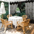 thumbnail image 2 of 1 Panel Outdoor Curtains for Patio Waterproof 54"x108" Ombre Gray Geometric Weatherproof Privacy Outsides Curtains, Modern Abstract Art Grommet Thermal Drapes for Cabana Porch Pergola, 2 of 8