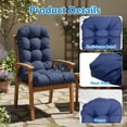 thumbnail image 2 of TOPCHANCES Outdoor Adirondack Chair Cushion with Ties, Water-Resistant Oxford Fabric High Back Rocking Chair Cushions (Navy Blue), 2 of 10