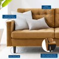 thumbnail image 4 of Tufted Sofa, Velvet, Brown, Modern Contemporary Urban Design, Living Lounge Room Hotel Lobby Hospitality, 4 of 9