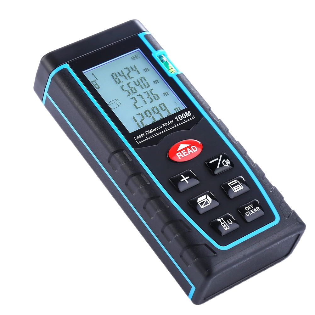 328ft Digital LCD Laser Distance Meter Range Finder Measure Tape Tool USA 100M 