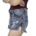 thumbnail image 4 of SKYLINEWEARS Women Ripped Denim Shorts Mid Rise Frayed Raw Hem Stretch Ripped Jean Shorts, 4 of 8