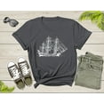 thumbnail image 3 of Sailing Pirate Ship Boat in the Water Hand Drawn Vessel Sail T-Shirt Sailboat Lover Sailor Gift T Shirt for Men Women Kids Boys Girls Tshirt, 3 of 8
