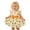 AB34 Yellow, variant on Bainana Yellow Summer Girls Adorable Dress Cartoon Bee Print Ruffled Sleeve Crew Neck Dresses Breathable Soft Baby Girls Toddler Festival Party Dress Size 9-12 Months