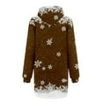 thumbnail image 5 of Fiaer Womens Sweatshirts Dress Christmas Hoodie Reindeer Printed Oversized Long Sleeve Trendy Comfort Tops with Pocket Gold XXL, 5 of 5