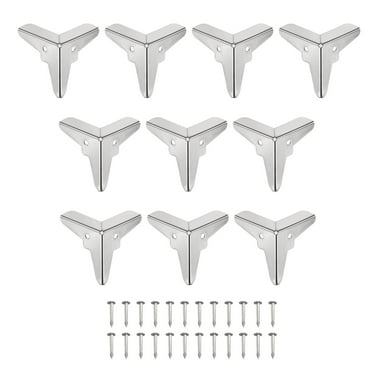 Uxcell 19x19x19mm Metal Box Corner Protectors Iron Silver Tone 20 Pack
