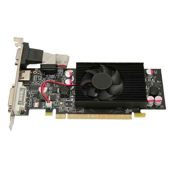 GT210 Desktop Graphics Card 1GB DDR2 64bit 589/800MHz GPU With Ooling Fan, 2K HD Video Card Cheap Video Capture Card HDML Plug And Play