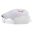 thumbnail image 4 of Butterfly Stroke Embroidered Cotton Twill Sun Visor - White OSFM, 4 of 5