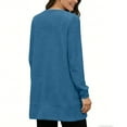 thumbnail image 5 of ClodeEU Women's Casual Long Cardigan Sweaters ,Lightweight Long Sleeve Soft Open Front With Pockets Blue,Womens Plus L, 5 of 6