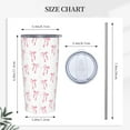 thumbnail image 3 of Pink Bow Stars Tumbler, Ribbon Bow 20oz Stainless Steel Insulated Travel Tumbler,Travel Coffee Mug with Lid and Straw Cups Gifts for Women Men, 3 of 6