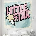 thumbnail image 1 of Popstar Party Tapestry, Grungy Display Pop Art Style Retro Little Star Typography, Fabric Wall Hanging Decor for Bedroom Living Room Dorm, 5 Sizes, Pale Pink Pale Blue, by Ambesonne, 1 of 1