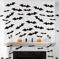 thumbnail image 4 of Flying Bat Clings Waterproof Adhesive PVC Stickers Realistic Bat Wall Decals Halloween Decoration for Home Decoration, 4 of 8