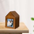 thumbnail image 4 of Urnas para cenizas de mascotas Marco de fotos de recuerdo de de madera Durable Memorial Conmemorar Funeral Elegante Pequeña casa, 4 of 6