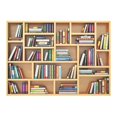 thumbnail image 2 of BSDHOME Tablecloth Cover School Education Concept Home Decor 60x84 Inch, Books on Bookshelf Fabric Desk Table Cloth for Dining Room Kitchen Party Decoration, 2 of 5