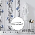 thumbnail image 4 of Blue and White Floral Shower Curtain,Minimalist Flower Bathroon Shower Curtains,Mordern Bath Curtain Set with 12 Hooks 72x72in,Waterproof Polyester Fabric, 4 of 6