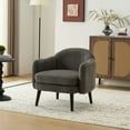 thumbnail image 3 of Ktaxon Corduroy Accent Chair, Deep Seat Armchair with Wood Legs, Comfy Sinlge sofa for Living Room, Bedroom, Reading Nook Dark Gray, 3 of 8