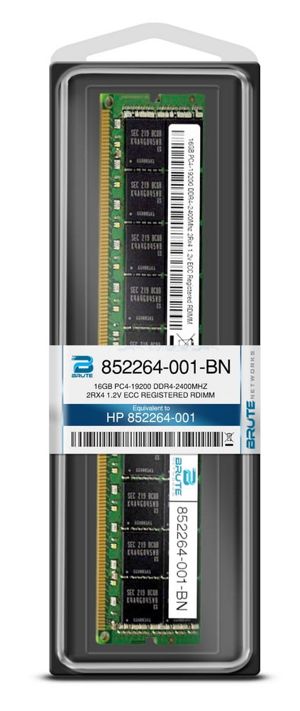 16GB PC3-12800 DDR3-1600Mhz 2Rx4 1.5v ECC Registered RDIMM Equivalent to OEM PN # 672612-081 Brute Networks 672612-081-BN 