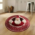 thumbnail image 2 of BinKFF Christmas 3D Rug - Santa Claus Quilted & Gnome Quilted Round Mat, Christmas Optical Illusion Rugs Decorative Rugs with Pattern, Christmas's Area Rug for Living Room, 2 of 4