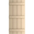 thumbnail image 3 of Ekena Millwork 22"W x 90"H Rustic Four Board Joined Board-n-Batten Smooth Faux Wood Shutters (Per Pair), Primed Tan, 3 of 11