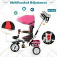 thumbnail image 5 of GVN 7-in-1 Detachable Baby Stroller with Canopy and Safety Harness-Pink, Summer Stroller for Infant & Toddler, 5 of 8