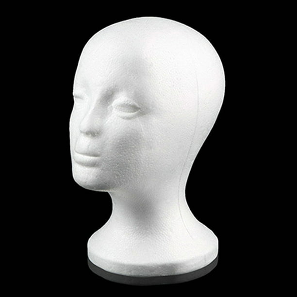 SPRING PARK Styrofoam Wig Heads Female Foam Head Mannequin Manikin