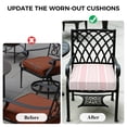 thumbnail image 5 of Outdoor Patio Cushion Covers 4 Pack Blush Pink White Stripes Patio Chair Cushion Covers with Ties and Zipper Modern Vertical Lines Waterproof Outdoor Seat Cushion Covers for Patio Furniture 22"x22", 5 of 9