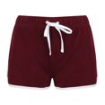 thumbnail image 1 of Skinni Fit- Pantalones cortos de deporte/gimnasio para mujer (Burdeos/Blanco), 1 of 2