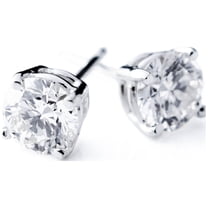 Empyrean Diamond Lab-Grown Ethically Sourced Beautiful Luxury Finely Detailed 14 KT White Gold Diamond Stud Earrings IJ SI Grade IGI Certified Attractive Decorative Unique Fashionable Design