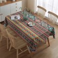 thumbnail image 2 of Orange Paisley Pattern Rectangle Tablecloth 60"x84",Waterproof Polyester Rectangle Table Cloth, Wipeable Spillproof Polyester Tablecloth for Dining, Camping, Indoor and Outdoor, 2 of 5