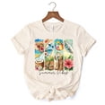 thumbnail image 7 of Summer Vibes T-Shirt, White and Natural Beach Tee with Coconut and Flowers, 7 of 7