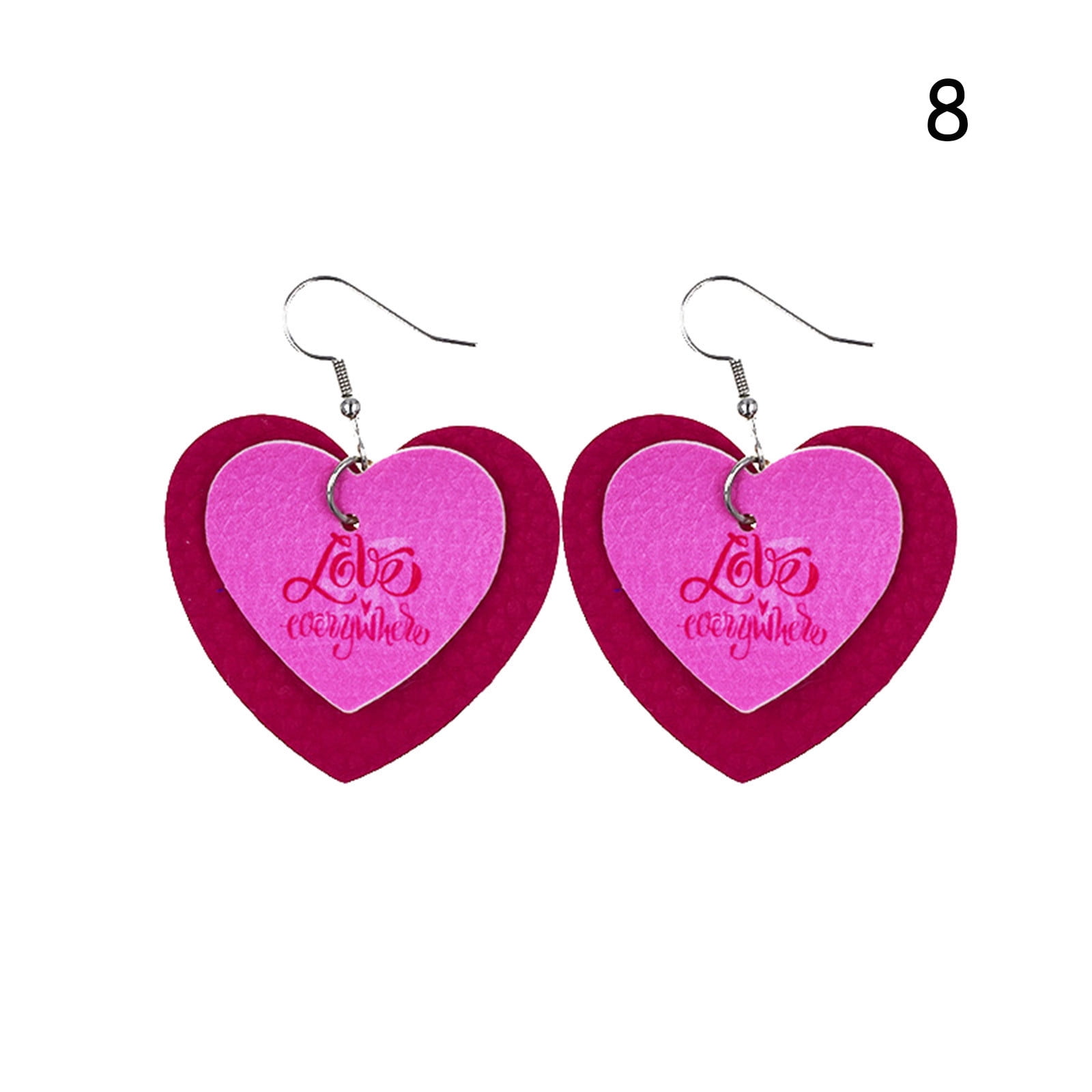 valentine vegan leather earrings