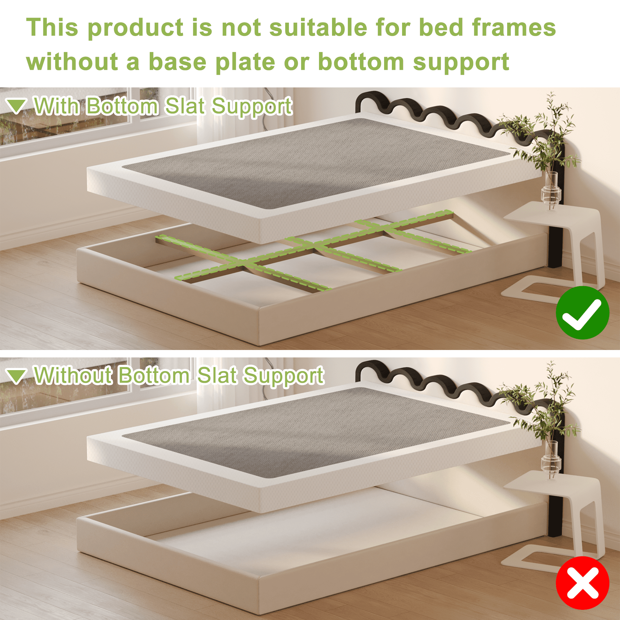 Napcenter 5 inch Full Size Box Spring, Mattress Foundation, Heavy Duty Metal, Included Fabric Cover, Noise Free, Easy Assembly