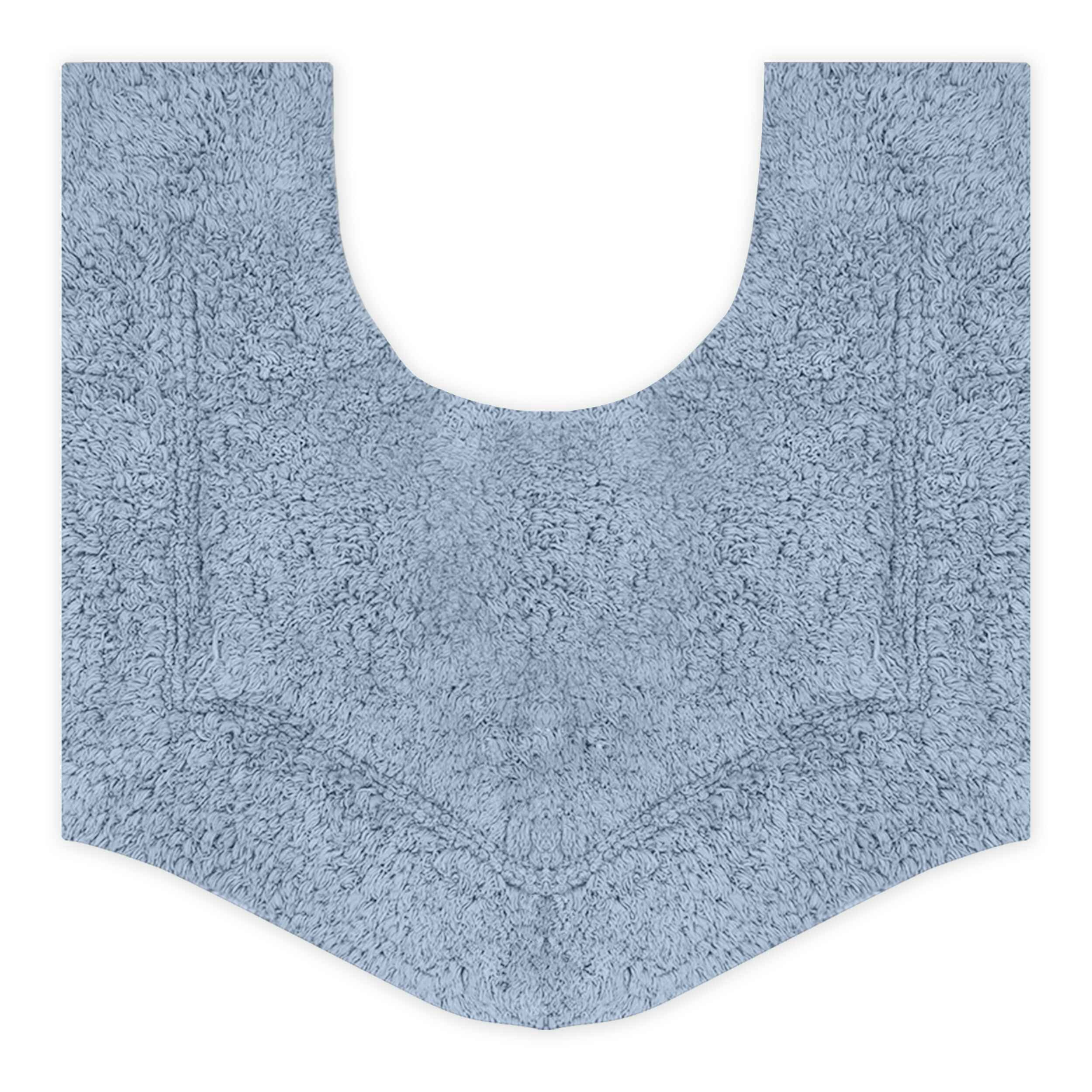 HOME WEAVERS Waterford Collection Cotton Contour Rug, 20" x 20", Blue