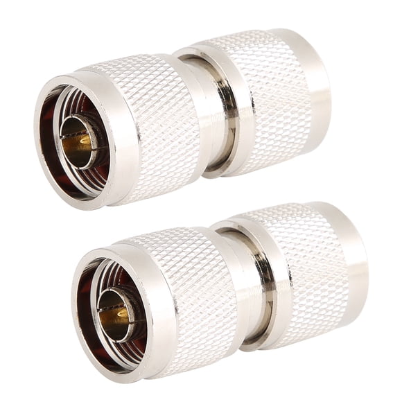 Conector Macho N, Adaptador Profesional Impermeable Tipo N Macho A Macho 50 Ohmios 2 Piezas De Latón Para Una Mayor Transmisión De Señal Y Conectividad