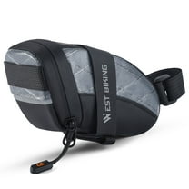 WEST BIKING Bike Bag Bike Saddle Bag Waterproof Cycling Seat Pack Under Seat Pouch (Grey)