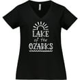 thumbnail image 3 of Inktastic Lake of the Ozarks Sun and Lake Women's Plus Size V-Neck T-Shirt, 3 of 5