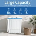 thumbnail image 6 of Dimedeal Portable Twin Tub Mini Washing Machine, Washer & Spinner with Drying Rack & Hangers, Mini Compact Laundry Machine with Spinner, Mini Washer for Dorms, Apartment, 6 of 7