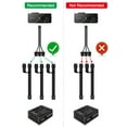 thumbnail image 5 of Fasgear PCI-e 5.0 Extension Cable,16Pin(12+4) Male to PCI-E 5.0 3x8Pin Female Sleeved Extension Cable with 4 Cable Combs, 30cm 12VHPWR Cable Compatible for GPU 3090Ti & RTX 4000 Series (16AWG/Black), 5 of 8