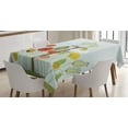 thumbnail image 1 of Garden Art Tablecloth, Artistic Sketch Botanical Art with Various Types of Flowers and Kissing Birds, Rectangular Table Cover for Dining Room Kitchen, 60 X 90 Inches, Multicolor, by Ambesonne, 1 of 3