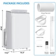 thumbnail image 4 of 14,000 BTU 3-in-1 Portable AC Unit for 350 Sq. Ft. with Remote, Oscillation, Timer, Wheels and Window Kit, 4 of 8