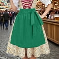 thumbnail image 2 of TFEOQRY Women's Dirndl Dress' Accessory Tie Apron Oktoberfest Carnival Party Outfit Green, 2 of 9