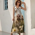 thumbnail image 2 of Farmhouse Highland Cow Funny Cattle And Flower Art Sleeveless Dress Women's Summer Suit Dresses for Women 2025 Luxury Party Dress, 2 of 7