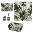 thumbnail image 4 of Ambesonne Green Bathroom Decor Set in a Gift Box, Exotics Scenario of Leaves, 4 Pcs, Teal Pale Khaki Fawn, 4 of 7