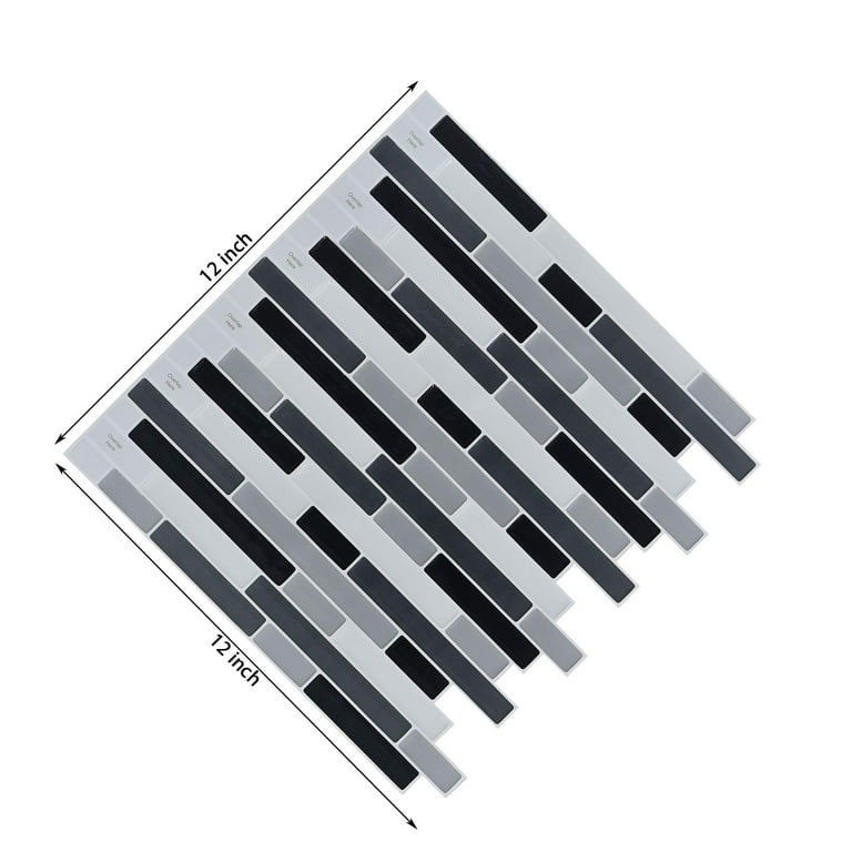 LongKing Gray Mix 12 in. x 12 in. Peel and Stick Wall Tile Backsplash (10-Pack) LongKing Gray Mix 12 in. x 12 in. Peel and Stick Wall Tile Backsplash (10-Pack)