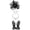 Black, variant on LIUYUNNN Face Headpiece For Performance With Headband Hair Earrings And Necklace – 4 Piece For Party Festival And Show, One Size